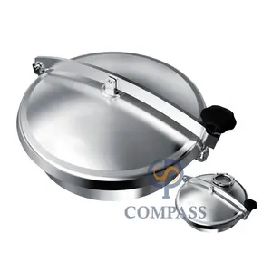 Food Grade Stainless Steel SS316L SS304 Manway Round Outward Manhole Cover Tank Without Pressure and Stainless Steel Handle