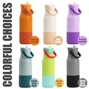 Bouteille d'eau isotherme en acier inoxydable à double paroi de qualité alimentaire, nouvelle conception colorée, 650 ml, avec poignée <span class=keywords><strong>amovible</strong></span> - Product Image 4
