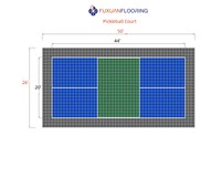 Vente en gros de carreaux de sol de terrain de pickleball en PP faciles à installer tapis de sol modulaire en plastique portable pour intérieur et extérieur pour le basketball sportif