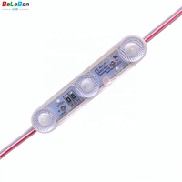 DC12V 3 lampes 1.2W 3000K 4000K 6000K 9000K 12000K câble de fil de cuivre saso IP68 samsung corée LED modules