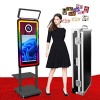 Nouvelle technologie, miroir magique de 40 pouces, machine de photomaton compatible avec imprimante, écran tactile, miroir selfie pour photomaton, pour événements