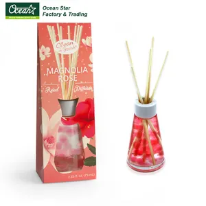 75Ml New Aroma Reed Diffuser Gel Beads Liquid Scented Reed Rattan Stick Diffuser