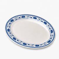 Service de vaisselle en mélamine bleu et blanc, qualité alimentaire, sans BPA, incassable, léger, compatible lave-vaisselle, assiettes et bols, direct usine