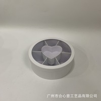 Boîte Cadeau Ronde de Petite Taille avec Fenêtre, Diviseurs, pour Fruits et Fleurs, Souvenir, Seau à Cadeaux, en Matériau Composite pour Utilisation avec l'Acétylène