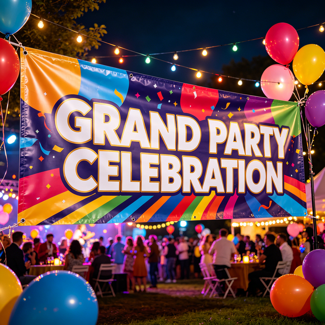 Custom Party Backdrop PVC Vinyl Banner Personalized Birthday Celebration Wedding Signage Decorative Banner