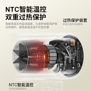 Sèche-cheveux pliable haute puissance, flux d'air puissant avec ions négatifs, pour la maison, les dortoirs des étudiants - Product Image 5