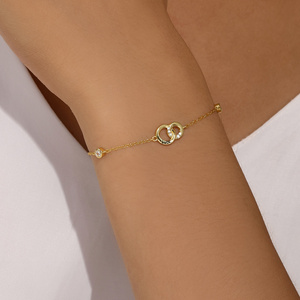 กำไลข้อมือดีไซน์มินิมอลแบบวงคู่เคลือบทอง 18k เงินแท้ 925 กำลังเป็นที่นิยม - Product Image 5