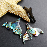 26*20mm coquille d'ormeau naturel queue de poisson nacre coquille pendentifs breloques pour la fabrication de bijoux à bricoler soi-même