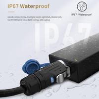 Conector USB 3.0 LP24 Impermeable IP67, Transmisión de Datos de Alta Velocidad de 5 Gbps, Conector de Aviación de 4 Orificios, Macho y Hembra