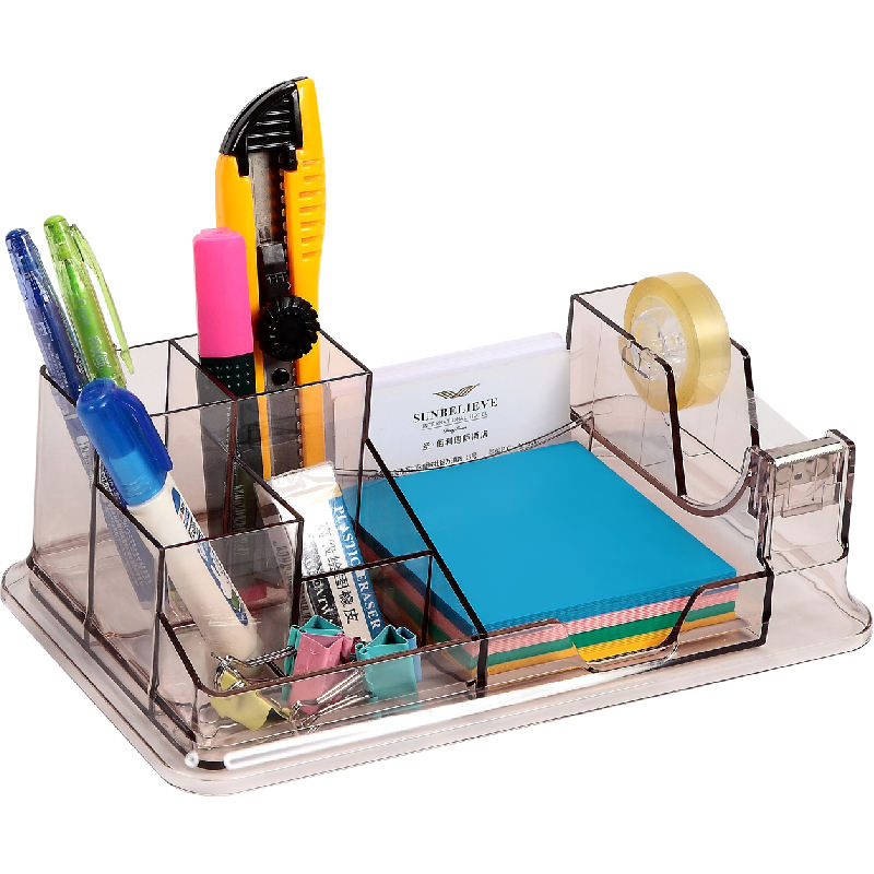 Acrylic Pen Organizer Box Mefirt Acrylic Pen Holder, 360 Degree
