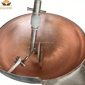 Olla de Cobre Inclinable de Nuevo Diseño | Olla Industrial de Cobre con Agitación Planetaria Antiadherente para Cocinar Halwa, <span class=keywords><strong>Dulces</strong></span> y Azúcar - Product Image 4