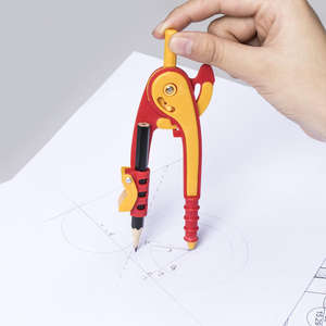 Boussole mathématique stationnaire de <span class=keywords><strong>dessin</strong></span> mesurable en plastique multifonctionnel de haute qualité <span class=keywords><strong>avec</strong></span> <span class=keywords><strong>crayon</strong></span> - Product Image 5