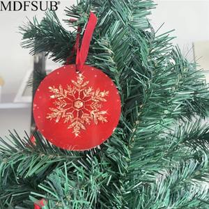 MDFSUB commercio all'ingrosso della fabbrica della cina 65mm sublimazione MDF ornamenti monouso bianco bianco bianco sublimazione natale MDF ornamento - Product Image 4