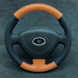 Кожаный чехол на руль с 4 спицами LS-39 для Lada <span class=keywords><strong>Pilot</strong></span> Ultra 380 мм – оптовая цена - Product Image 5