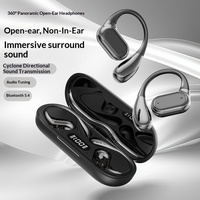 Q13 OWS Ear-Hook Wireless Sports Earbuds 0.04s Delay True Wireless Earphones dengan Suara Surround Panoramic dan Mode Musik Game