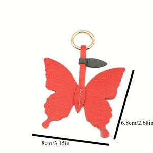 High-Quality Butterfly Car Keychain Creative Pu Leather Bag <b>Charm</b> New Handbag Pendant <b>Keyring</b> Accessory - Product Image 3