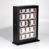 Présentoir de Montres Moderne et Élégant Haut de Gamme en Verre Trempé avec MDF pour Usage en Magasin et Collection Personnelle