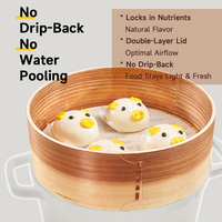 Panier vapeur en bois à rebord inférieur, capacité 5-6L, compatible gaz et induction, pour cuisson de plats asiatiques et de bao, direct usine