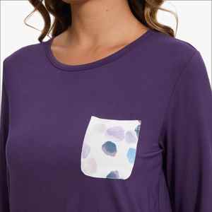 Conjunto de Pijamas de Viscosa de Bambú 95% y Spandex 5% para Mujer, Pijamas Suaves al por Mayor para Mujer, Conjunto de Dos Piezas, Ropa de Estar en Casa, Fábrica de Vietnam - Product Image 4