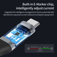 Cable USB3.1 Gen2 de Carga Rápida PD de 100W, 10Gbps, 8K, 60HZ, Función Completa, USB C a C, Revestimiento de Nailon Trenzado, Compatible con Laptops y Móviles Lenovo