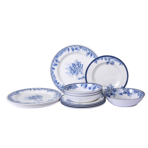 Assiette plate polyvalente OEM Attrayant irrégulière grotte texturée mat en relief mélamine à la mode salle à manger sans nourriture - Product Image 4