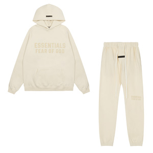 ESSENTIALS – Ensemble <span class=keywords><strong>de</strong></span> survêtement hiver à capuche avec lettres floquées, pantalon <span class=keywords><strong>de</strong></span> jogging décontracté ample pour hommes et femmes - Product Image 1