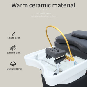 Cama de Lujo para Lavado de Cabello con Terapia Capilar, Circulación de Agua Termostática, Fototerapia de 7 Colores <span class=keywords><strong>y</strong></span> Masaje para Salones de Belleza - Product Image 3