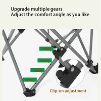 Silla Plegable de Aluminio para Camping con Reposapiés, Diseño Moderno para Uso en Exteriores, Jardín, Parque y Almacén