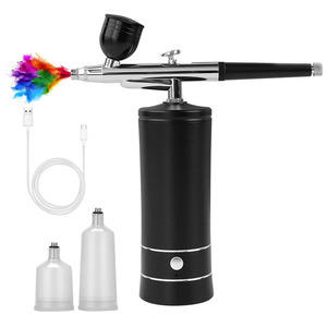 2024 caliente nuevo Kit de aerógrafo con compresor recargable inalámbrico sin obstrucción de alta presión 0,3mm boquilla <span class=keywords><strong>para</strong></span> <span class=keywords><strong>pintura</strong></span> de uñas - Product Image 2