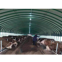 Abri pour bétail à construction rapide fabriqué en Chine, tente en tissu PVC imperméable avec structure en acier galvanisé pour l'élevage des animaux