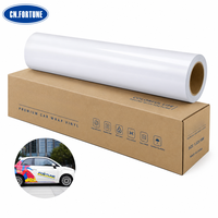 Rouleau de vinyle auto-adhésif PVC blanc brillant 95 microns, imprimable jet d'encre éco-solvant UV latex pour signalétique publicitaire et bannières