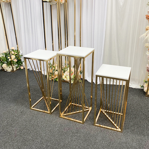 Soporte para Pastel Cuadrado Dorado Modelo Simpson 19, Mesa de Exhibición de Postres, Decoración para Fiestas y Banquetes de Estilo Europeo - Product Image 6