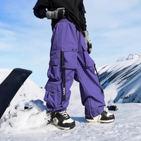 Pantalon de Ski et de Snowboard Thermique, Imperméable et Respirant Surdimensionné Unisexe pour l'Hiver