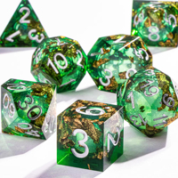 Le nouveau jeu de dés en résine polyédrique pour les dragons Rpg du MDN et les amoureux des donjons est personnalisable avec un noyau liquide à bord tranchant