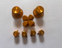 Remplacements colorés en métal pour contrôleur PS 5 ensemble complet bouton en caoutchouc chapeau analogique croix galvanoplastie couleur pour manette P5