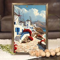 Toile encadrée en bois 20x30cm avec motif Bubble Tea