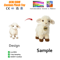 Peluche Agneau Mignonne Personnalisée, Animaux en Peluche Sur Mesure pour Enfants, Cadeaux de Noël, Décoration Maison, Peluches Kawaii, Mascotte OEM