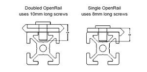 OpenRail Linear <strong>Rail</strong> V-Slot <strong>Rail</strong> Aluminum Extrusion Open <strong>Rail</strong> 500mm/1000mm/1500mm Length Black Anodized - Product Image 2