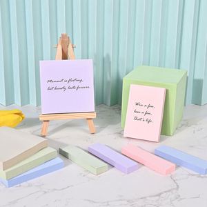 Pastel Color Sticky Notes Set-Assorted Sizes Self-Adhesive <b>Memo</b> <b>Pads</b> Smooth Writing Reusable Customizable Gift Promotion - Product Image 6