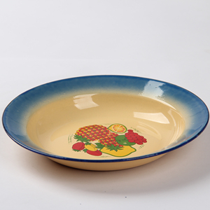 <span class=keywords><strong>Assiette</strong></span> à soupe en émail vintage, bon marché, fleur décorative, 14-26cm - Product Image 1