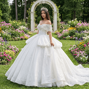 Vestido de Novia Elegante Wx97 con Lentejuelas Brillantes para Mujer, Vestido de Gala para Ocasiones Formales, Vestido de Novia Jancember - Product Image 1