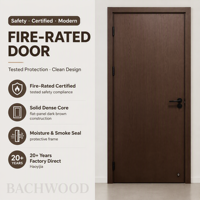 Porte de chambre moderne en WPC imperméable, porte intérieure en composite bois-plastique écologique