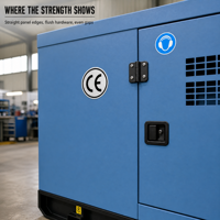 Groupe électrogène diesel silencieux certifié CE 50kVA 100kVA 200kVA triphasé, unité de production d'énergie personnalisable
