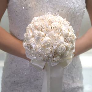 Bouquets <span class=keywords><strong>de</strong></span> mariée en fleurs artificielles en soie beige <span class=keywords><strong>rose</strong></span>, imperméables, décoration <span class=keywords><strong>de</strong></span> mariage, décoration <span class=keywords><strong>florale</strong></span> <span class=keywords><strong>de</strong></span> jardin, accessoires photo - Product Image 3