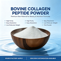 Collagène Bovin en Poudre en Gros d'Usine, Peptides de Collagène Haute Pureté 95%, Collagène à Faible Poids Moléculaire, Aliment Fonctionnel à Base de Plantes