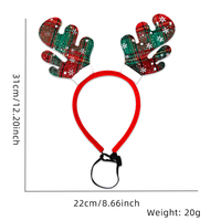 Serre-tête de Noël Pawsun pour animaux de compagnie, motif flocon de neige en feutre, style dessin animé, pour chats et chiens, décorations de fête de fin d'année