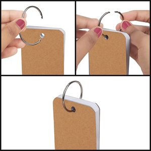 Giấy kraft lật thẻ flash với Vòng chất kết dính nghiên cứu, học tập, bộ nhớ, bookmark & DIY thiệp chúc mừng - Product Image 5