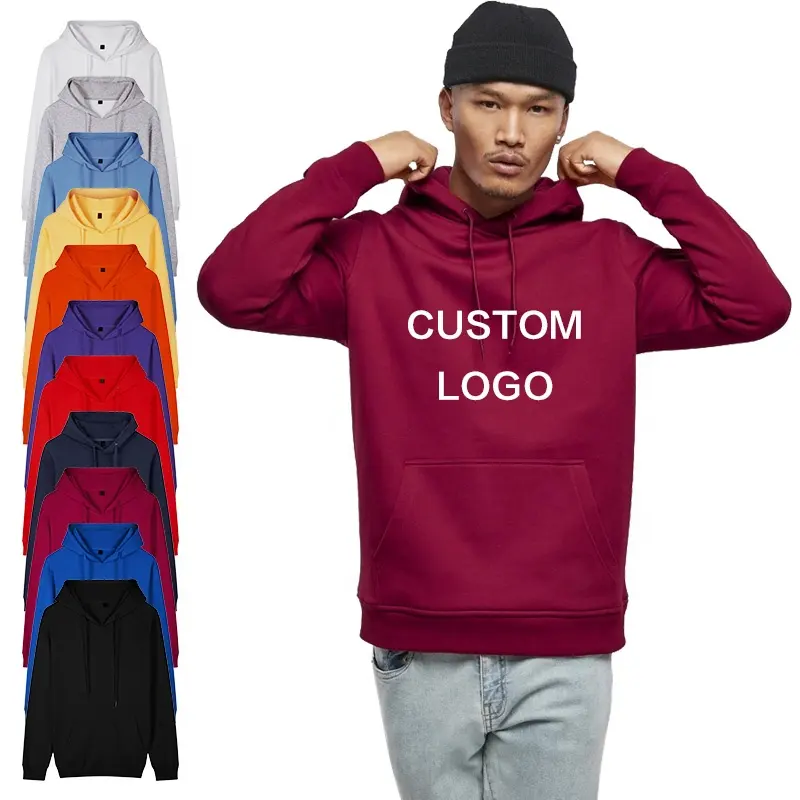 Custom Sweatshirts Oversized Plain Blank Pullover Sweater Hoodies No Minimum Parent Child Men Hooded Accept Customized Logo