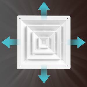 ช่องระบายอากาศเพดานพลาสติกทรงสี่เหลี่ยมคุณภาพพรีเมียมระดับมืออาชีพ - สินค้าขายดี อุปกรณ์เครื่องปรับอากาศแบบฝังสำหรับโรงแรม - Product Image 2