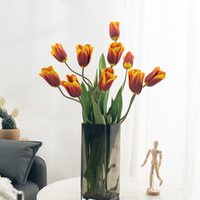 Fleurs artificielles 3D au toucher réel en PU, fausses fleurs de tulipe pour la décoration de la maison, des tables de mariage et des centres de table